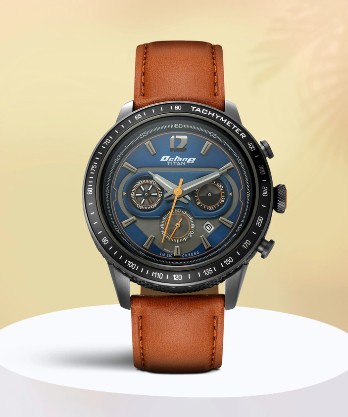 Titan Octane Watches Titan Chronograph Leather Strap Titan Octane