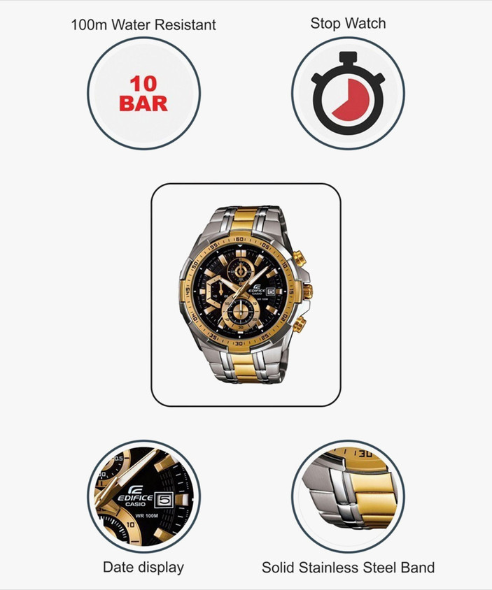 Wrist Watch Casio Edifice Wr 10 Bar Price CASIO EFR-539SG