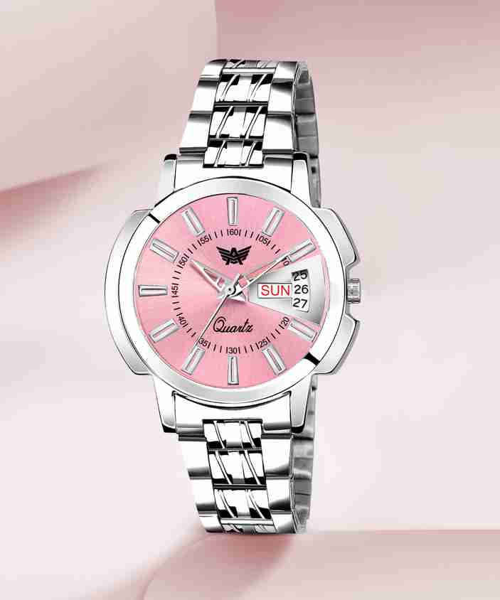 Analog Watches New Watch 2019 Girl ABREXO Abx4055-Pink Dial Silver