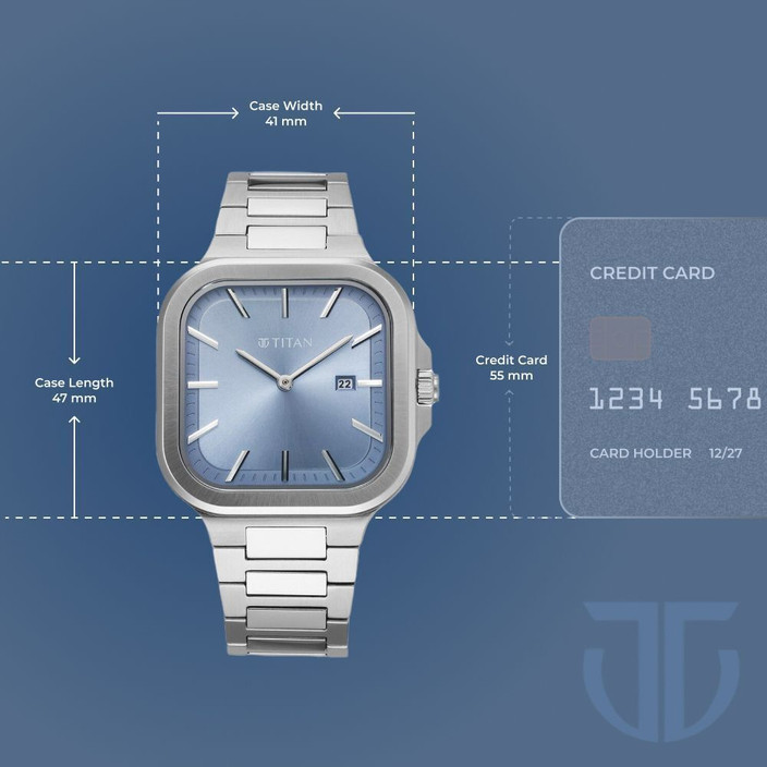 Titan Classique Titan Watch Square Shape Titan Avant Garde Silver