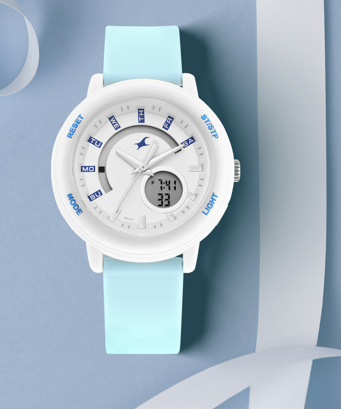 Ladies Watch Fastrack Blue Colour Watch NP68008SM03 Fundamentals