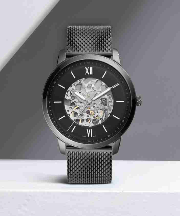 Watch Me3185 Fossil Neutra ME3185 Automatic Skeleton Dial Black