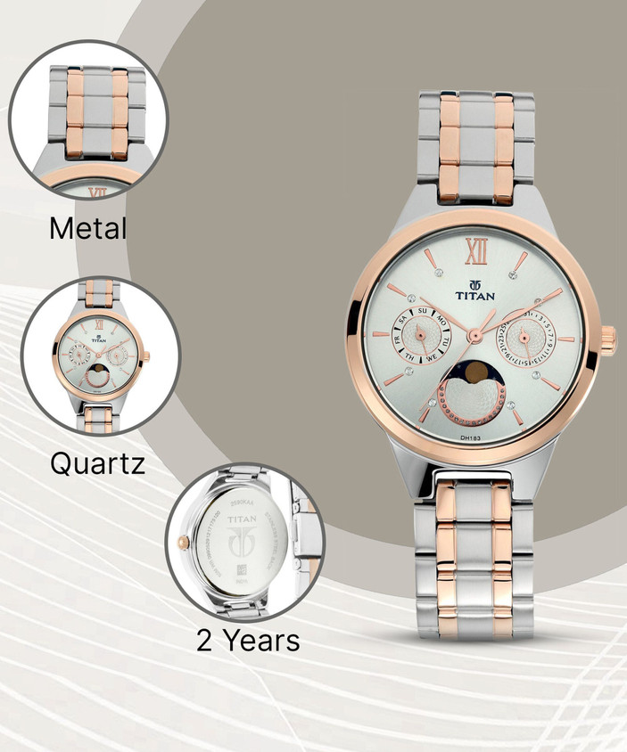 Analog Watch Titan Weave TITAN NN90101KM01 Mens Retrograde White