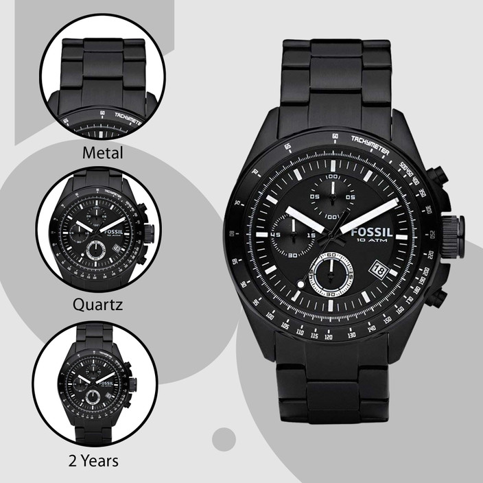 Stainless Steel Fossil Ch2601 FOSSIL DECKER Analog Watch For Men