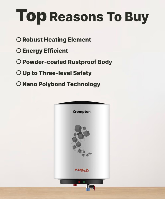 Crompton Amica Crompton Geyser 15 Litre Crompton Amica Pro