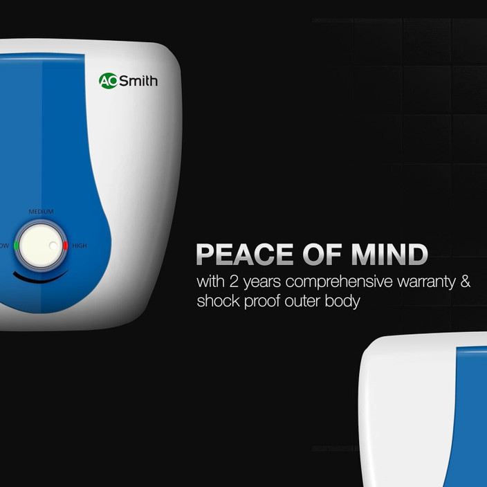 AO Smith SDS-Green-015 15 L Storage Water Geyser Star BEE Energy Rating  With Resistant Blue Diamond Glass Tank