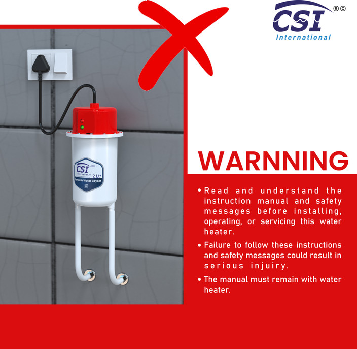 Csi Ltr Instant Geyser CSI INTERNATIONAL 2L Instant Water Geyser