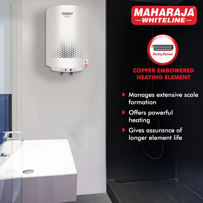 MAHARAJA WHITELINE EDNIS-WH-174 15 L Storage Water Geyser Price in