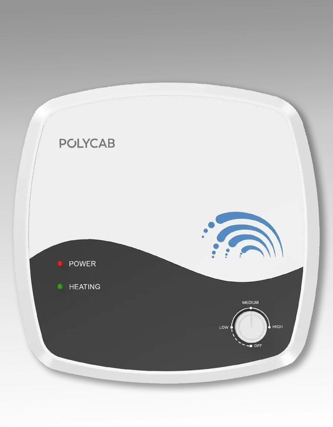 Polycab HWHSVPB031P 10 L Storage Water Geyser Star BEE Energy Rating  Glassline Tanked