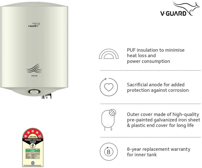 Guard Glado Geyser Price V Guard V Guard Glado 15 Litre V-GUARD