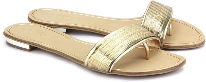 gold flat sandals for women