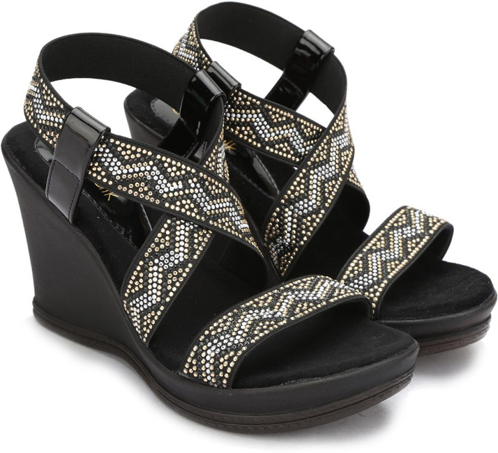 catwalk black wedges