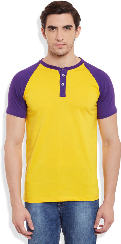 purple and yellow shirt