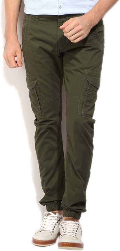 FLYING MACHINE Slim Fit Men Dark Green 
