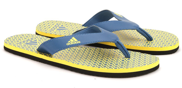 adidas beach print flip flops
