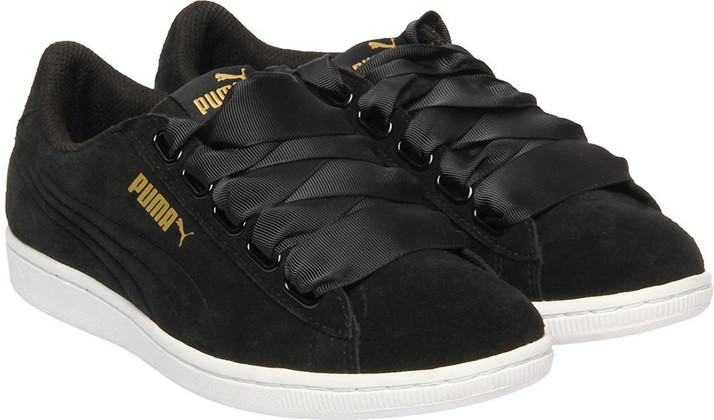 puma ribbon shoes black