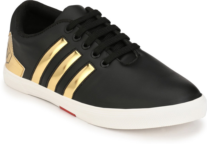 black and gold sneakers