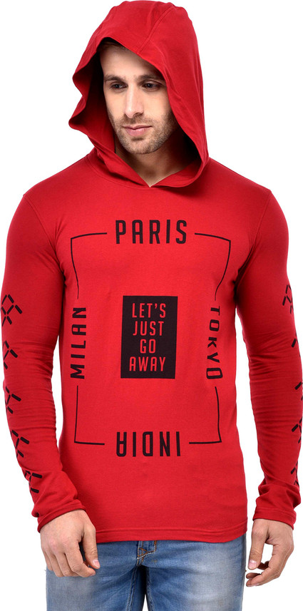 hooded t shirt myntra