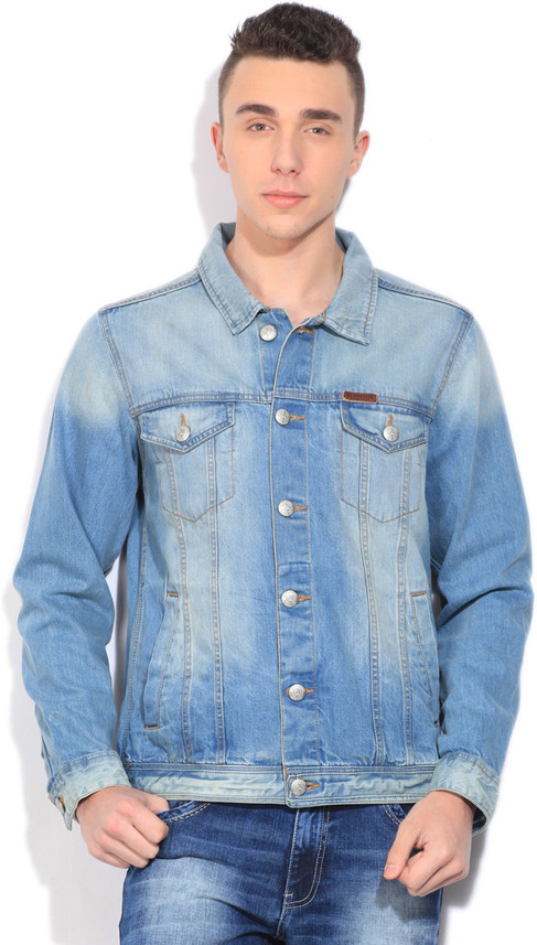 polo and denim jacket