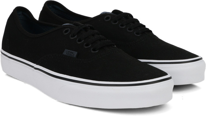 black canvas vans mens