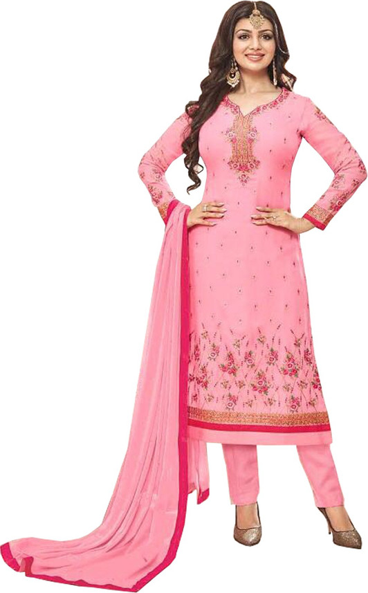 SareeShop Poly Georgette Embroidered 