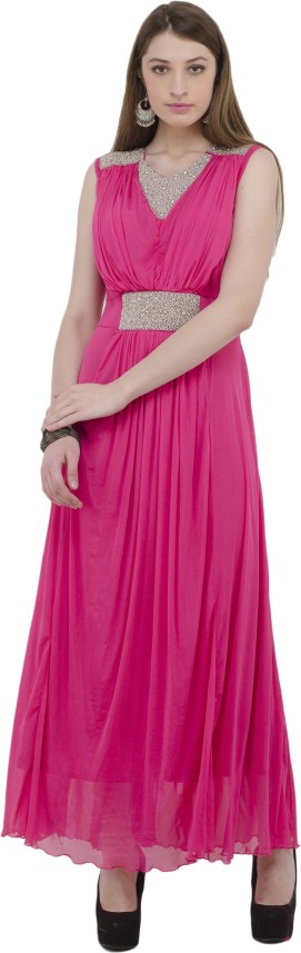 pink gown flipkart