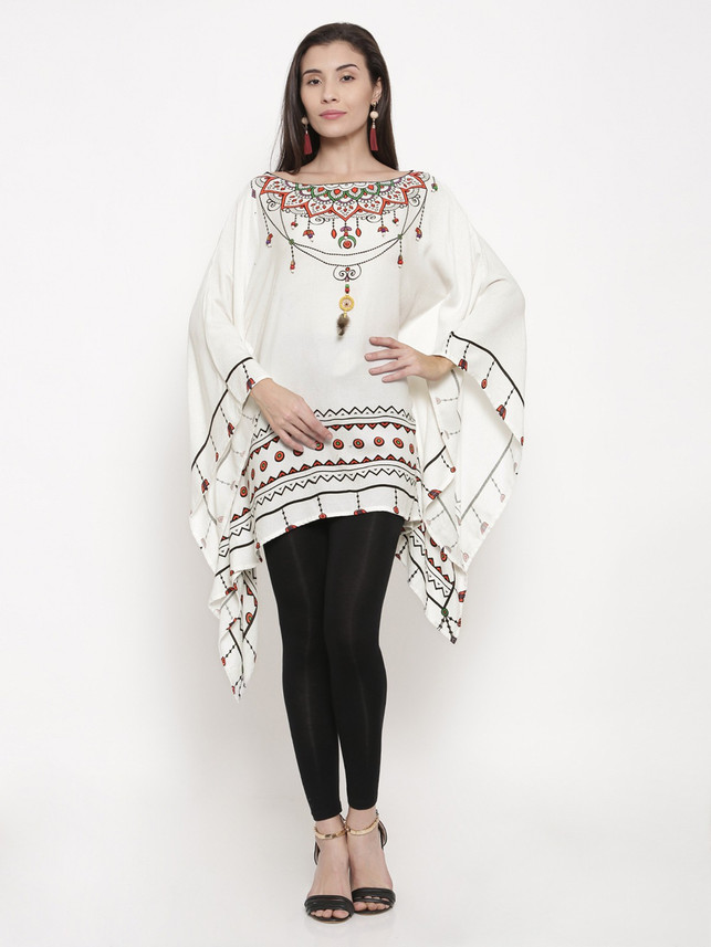 The Kaftan Company Women High Low White 