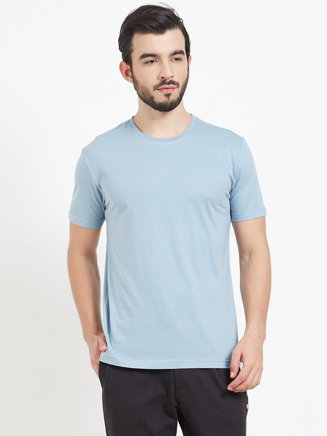 DEEZENO Solid Men Round or Crew Light 