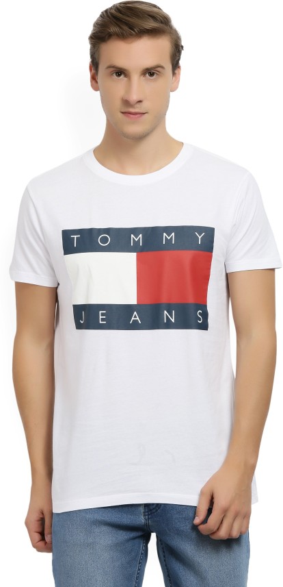 mens tommy hilfiger white t shirt