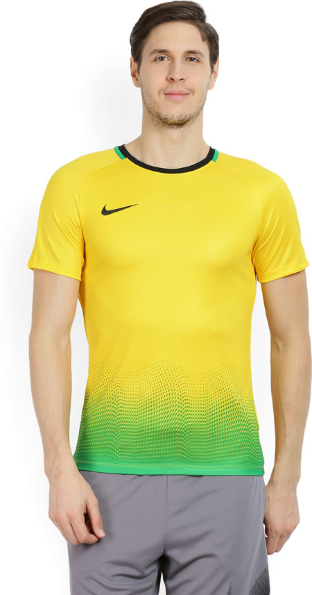 yellow and green nike shirt