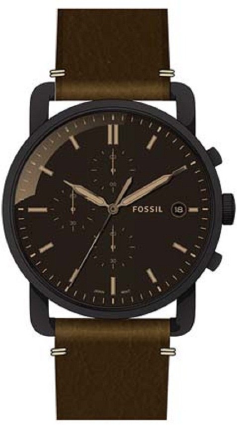 fossil tan leather watch