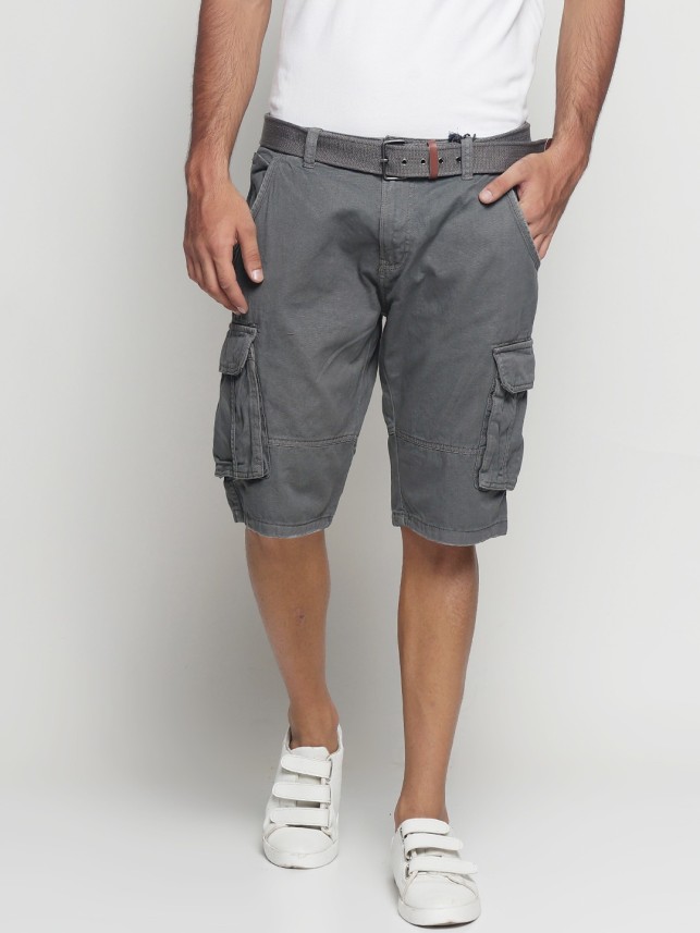 grey cargo shorts for men