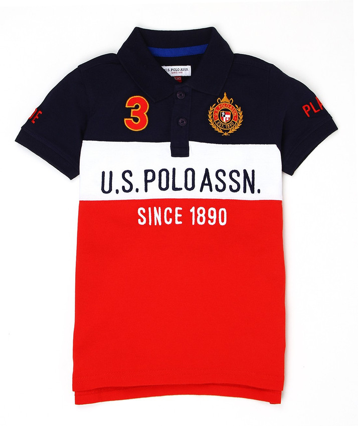 US Polo Kids Boys Applique Cotton Blend