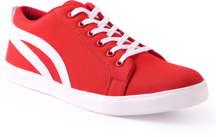 red casual shoes