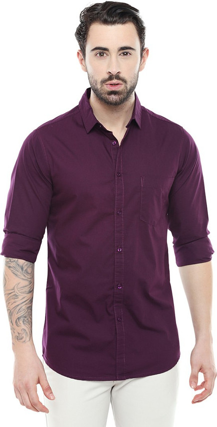 men's violet shirt