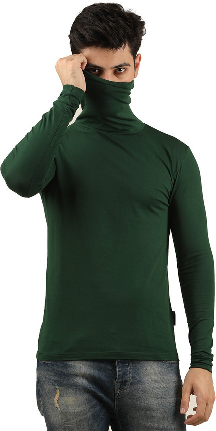 dark green turtle neck