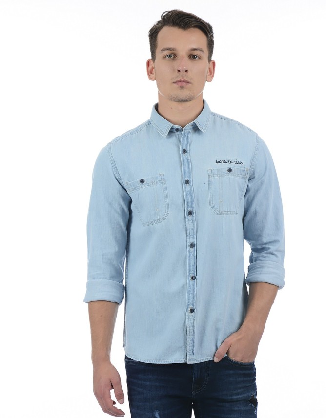 flying machine denim shirt