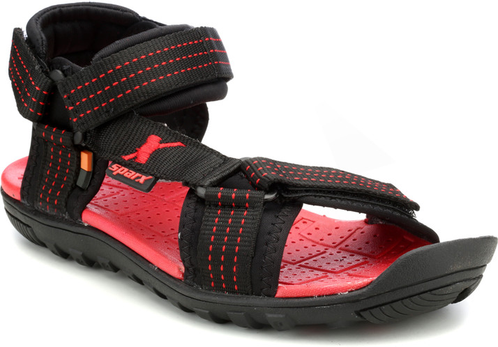 sparx black floater sandals