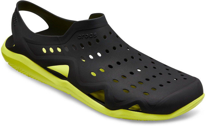 black and green crocs