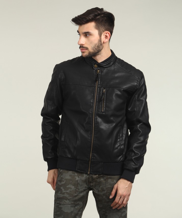 wrangler leather jacket mens