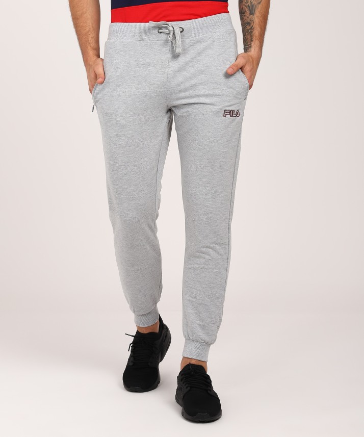 fila solid men's track pants