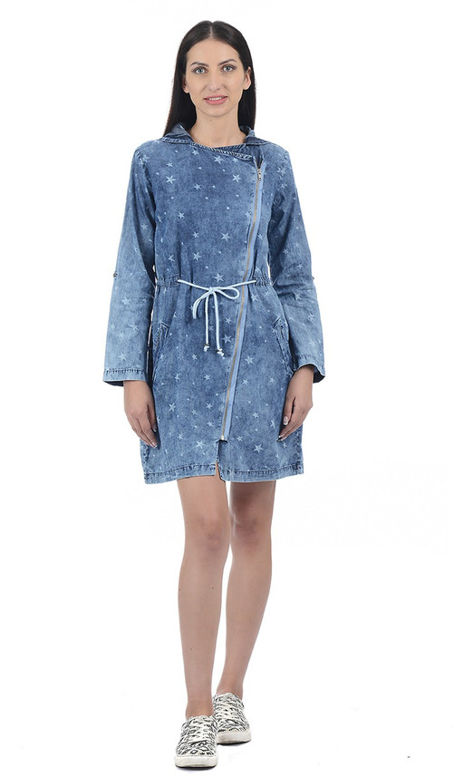 Pepe Jeans Women Shift Blue Dress - Buy 