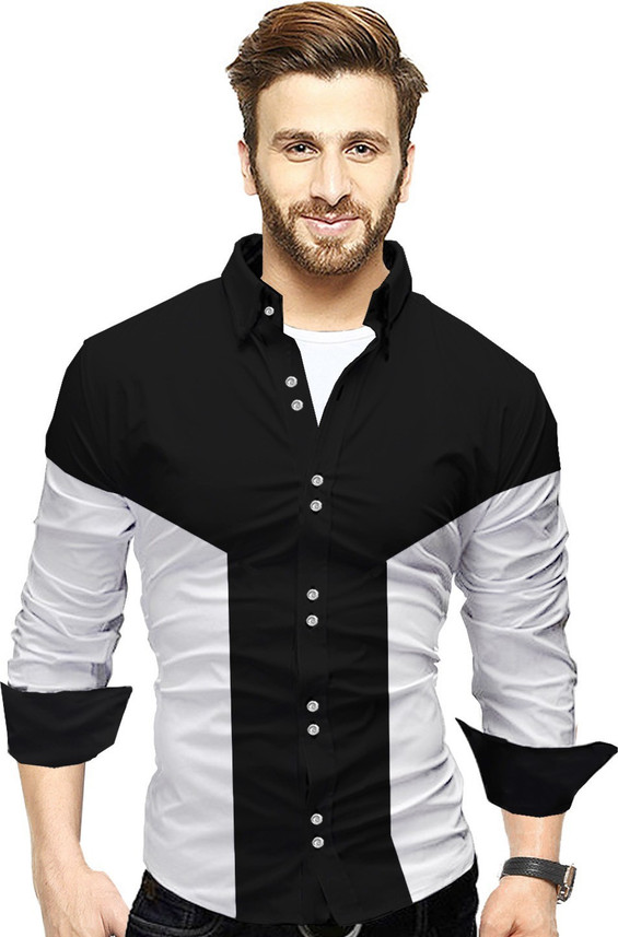 shirt for men black and white