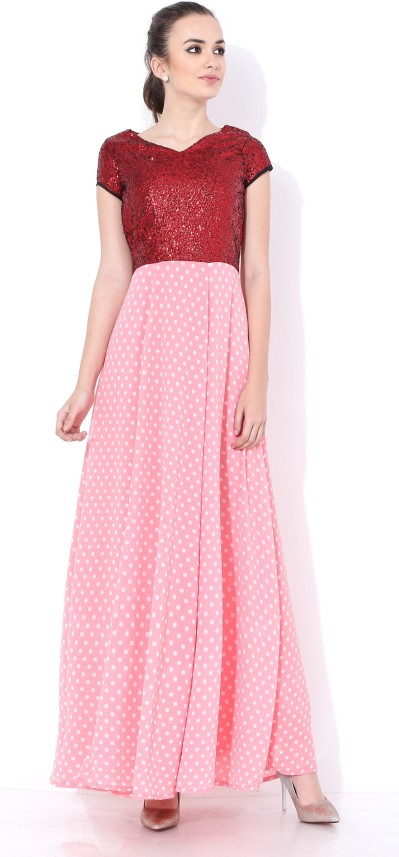 pink gown flipkart