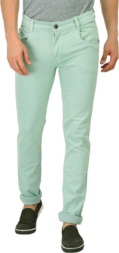 mens light green jeans