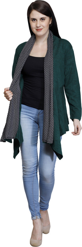 bottle green shrug