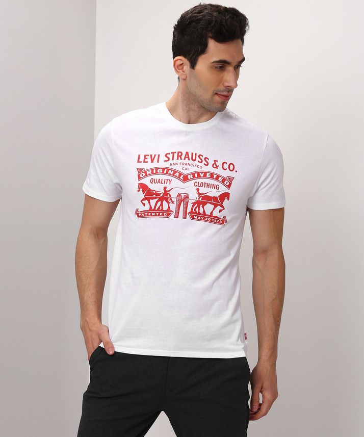 levis mens white t shirt