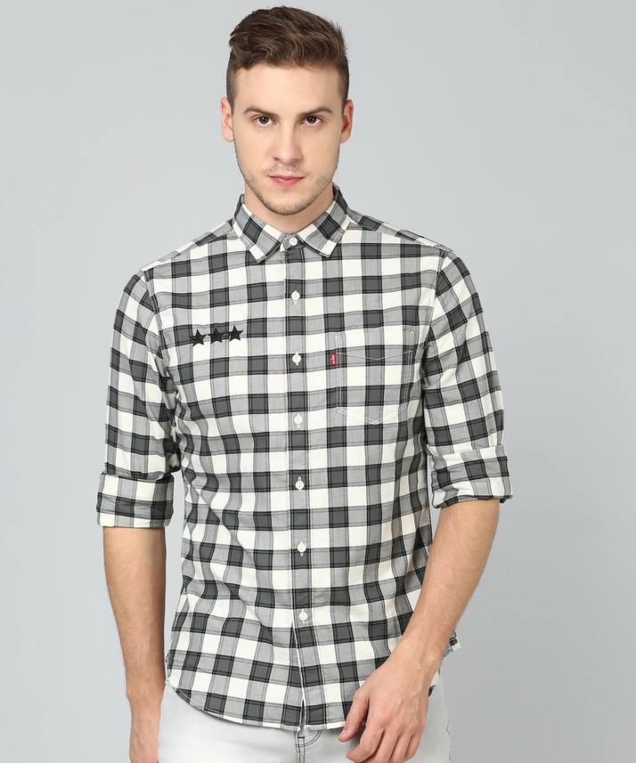 levi check shirt mens