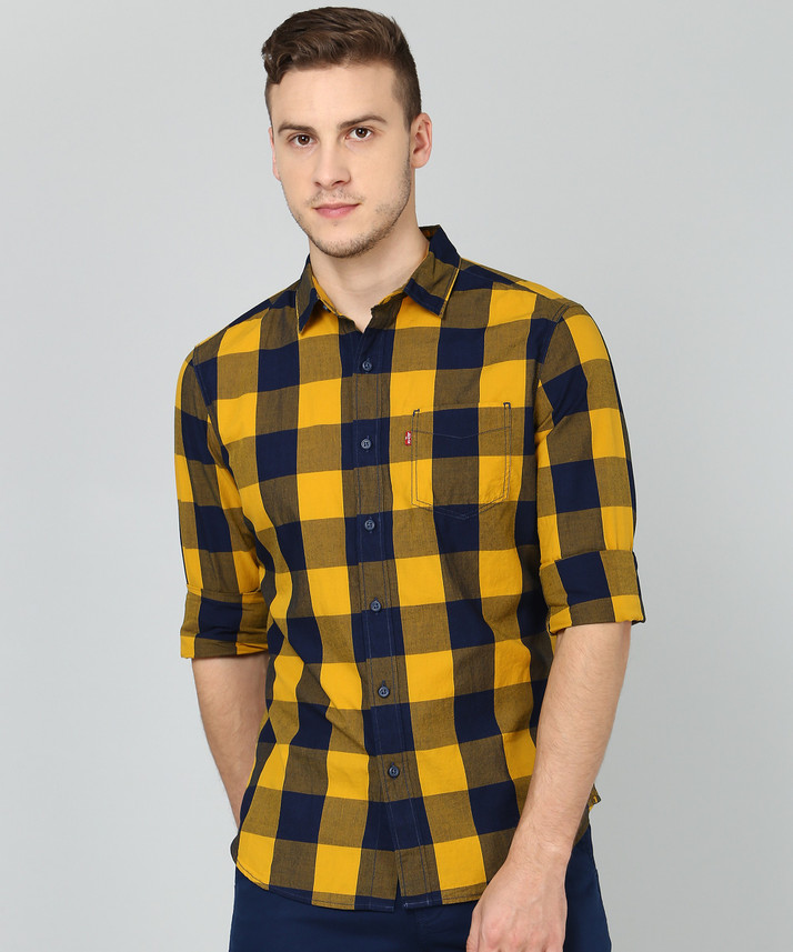 levi check shirt mens