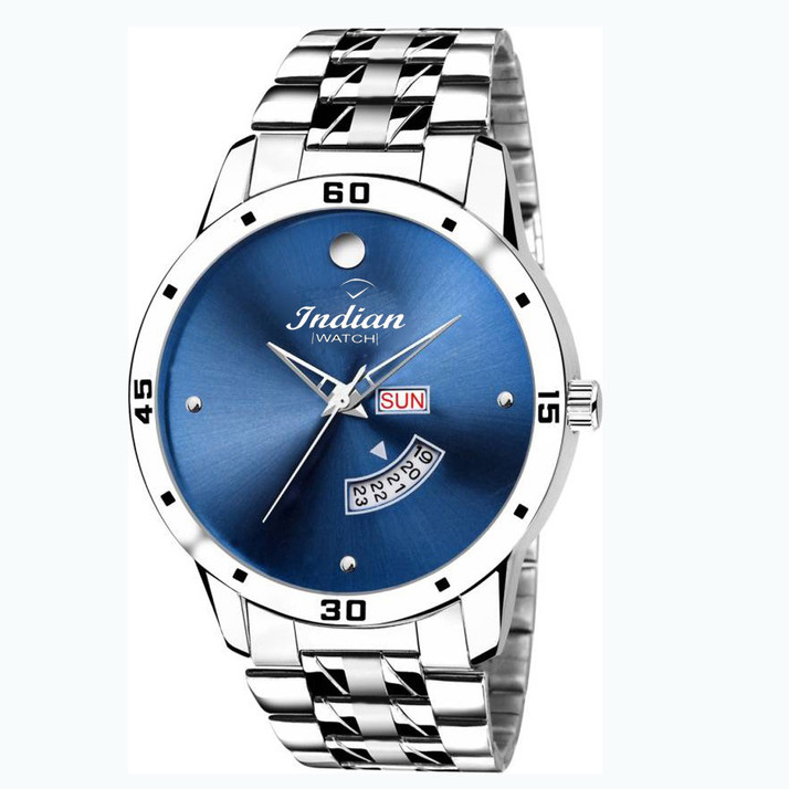 indian watch Indian-210Bl Blue Dial Day \u0026 Date Functioning Analog Watch -  For Men - Buy indian watch Indian-210Bl Blue Dial Day \u0026 Date Functioning  Analog Watch - For Men Indian-210BL Online
